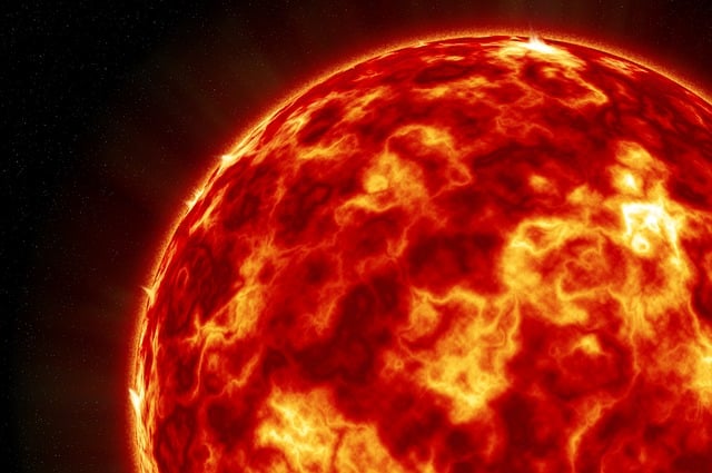 a rendering of the sun